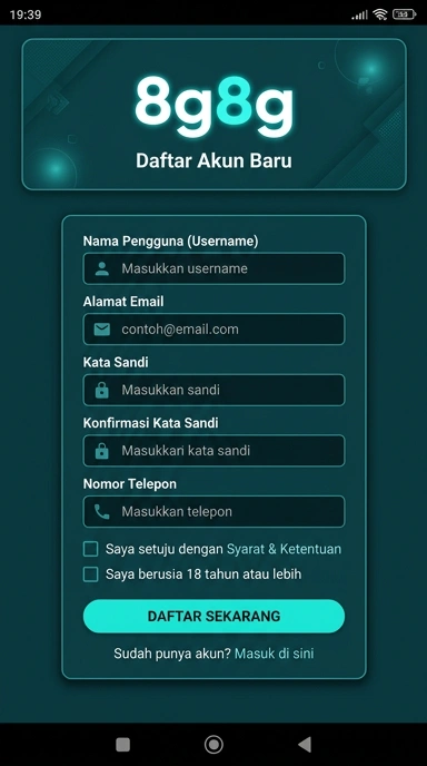 Buat Akun Baru 8g8g dengan Mudah dan Cepat
