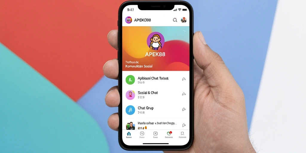 Antarmuka modern APEK88 dengan fitur Chat Grup yang intuitif.
