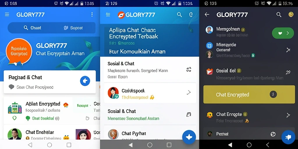 Antarmuka GLORY777 yang sederhana dan aman untuk Chat Encrypted.