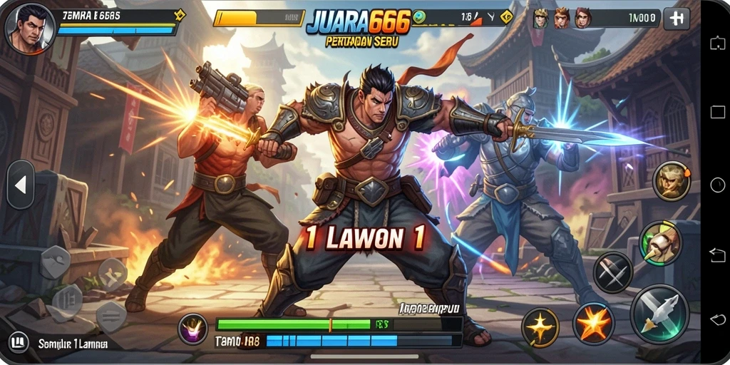 Tampilan menegangkan dari duel 1 Lawan 1 di JUARA666.
