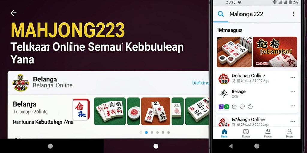 Antarmuka pengguna MAHJONG222 yang intuitif dan menarik.
