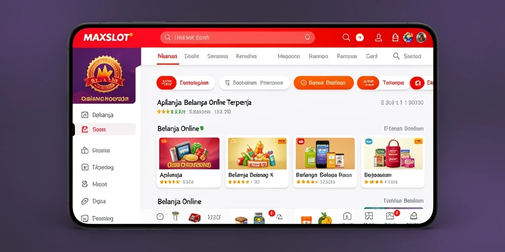Antarmuka aplikasi MAXSLOT yang menarik dan mudah digunakan.