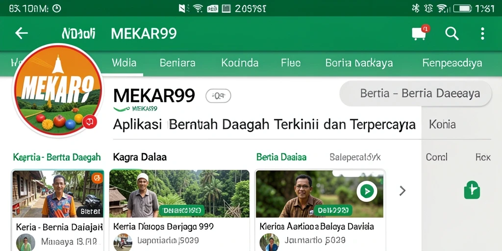 Tampilan antarmuka MEKAR99 yang informatif dan menarik.