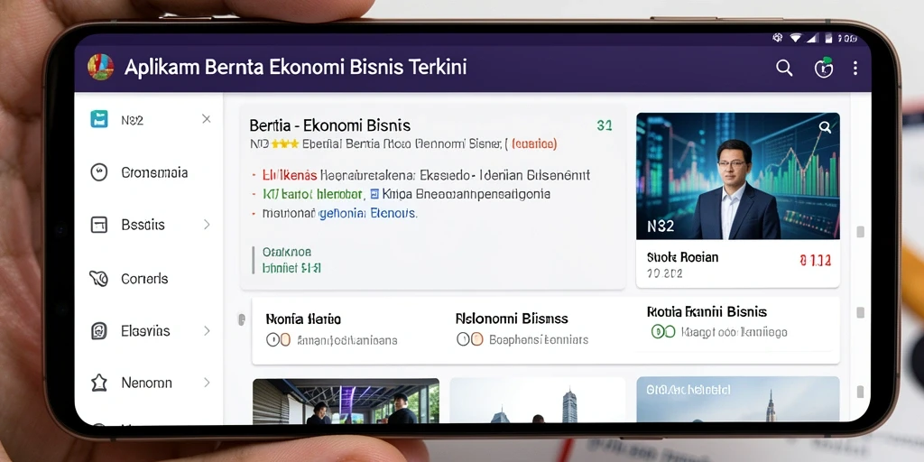 Tampilan antarmuka N32 yang informatif dan menarik untuk berita Ekonomi Bisnis.