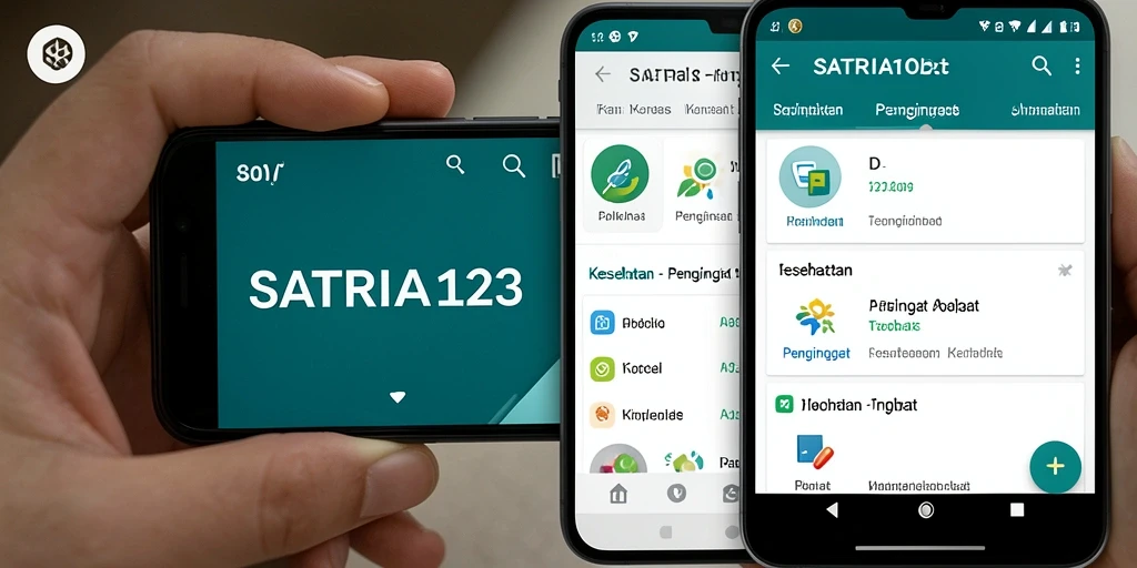 Antarmuka aplikasi SATRIA123 untuk pengingat obat yang efisien.