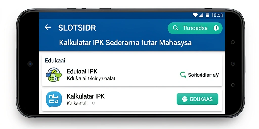 Tangkapan layar SLOTSIDR menunjukkan antarmuka Kalkulator IPK yang sederhana dan efektif.