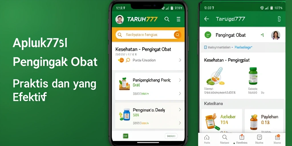 Antarmuka pengguna yang sederhana dan efektif untuk pengingat obat.